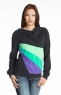 NAKETANO PULLOVER - EMMA  - BLACK/ PASTEL GREEN