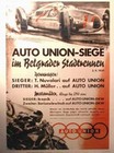 AUDI AUTO UNION BELGRADER STADTRENNEN. POSTER - Plakate - Classic - Rennautos