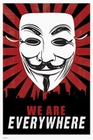 V FOR VENDETTA POSTER MASKE WE ARE EVERYWHERE - Filmplakate