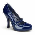 CUTIEPIE-02 - BLUE PATENT MARY JANE PUMP